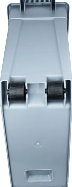 Abfallbehälter grau, mit 2 Rollen - 65l