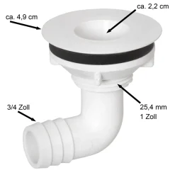 Ablaufstutzen für Tropfschale - Kunststoff
