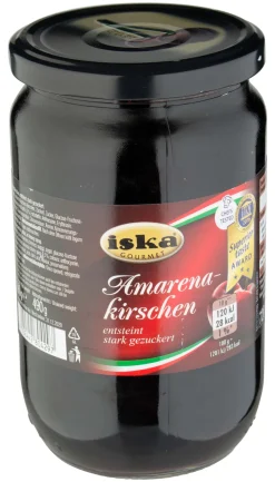 Amarenakirschen entsteint, stark gezuckert - iska (890g)