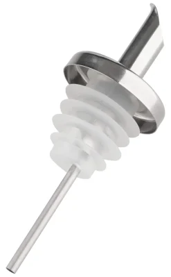 Ausgießer / Ölgießer, Schnabelform, Edelstahl und Silikonkorken