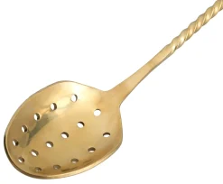 Barlöffel Biloxi Strainer, Edelstahl, goldfarben - 34,5cm