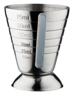 Barmaß / Jigger, mit Abstufung - Edelstahl (75ml)