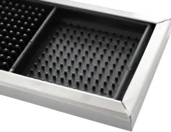 Barmatte, mit Edelstahlrahmen - 61x10cm