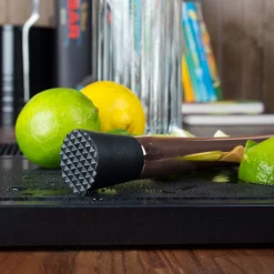 Barstößel, Edelstahl, waffelförmiges Ende - kupferfarben (21cm)