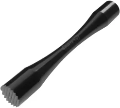 Barstößel Maxi, Kunststoff, gewelltes Ende - schwarz (29cm)