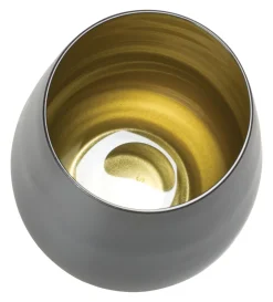 Becher, matt schwarz/gold, Elements Stölzle - 465ml