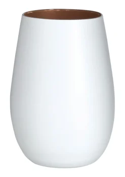 Becher, matt weiß/bronze, Elements Stölzle - 465ml