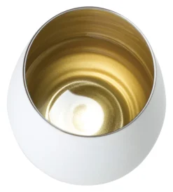 Becher, matt weiß/gold, Elements Stölzle - 465ml