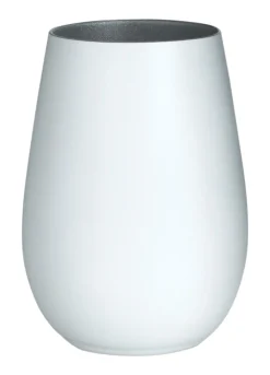 Becher, matt weiß/silber, Elements Stölzle - 465ml