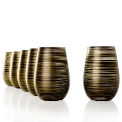 Becher Twister schwarz-gold, Stölzle - 465ml