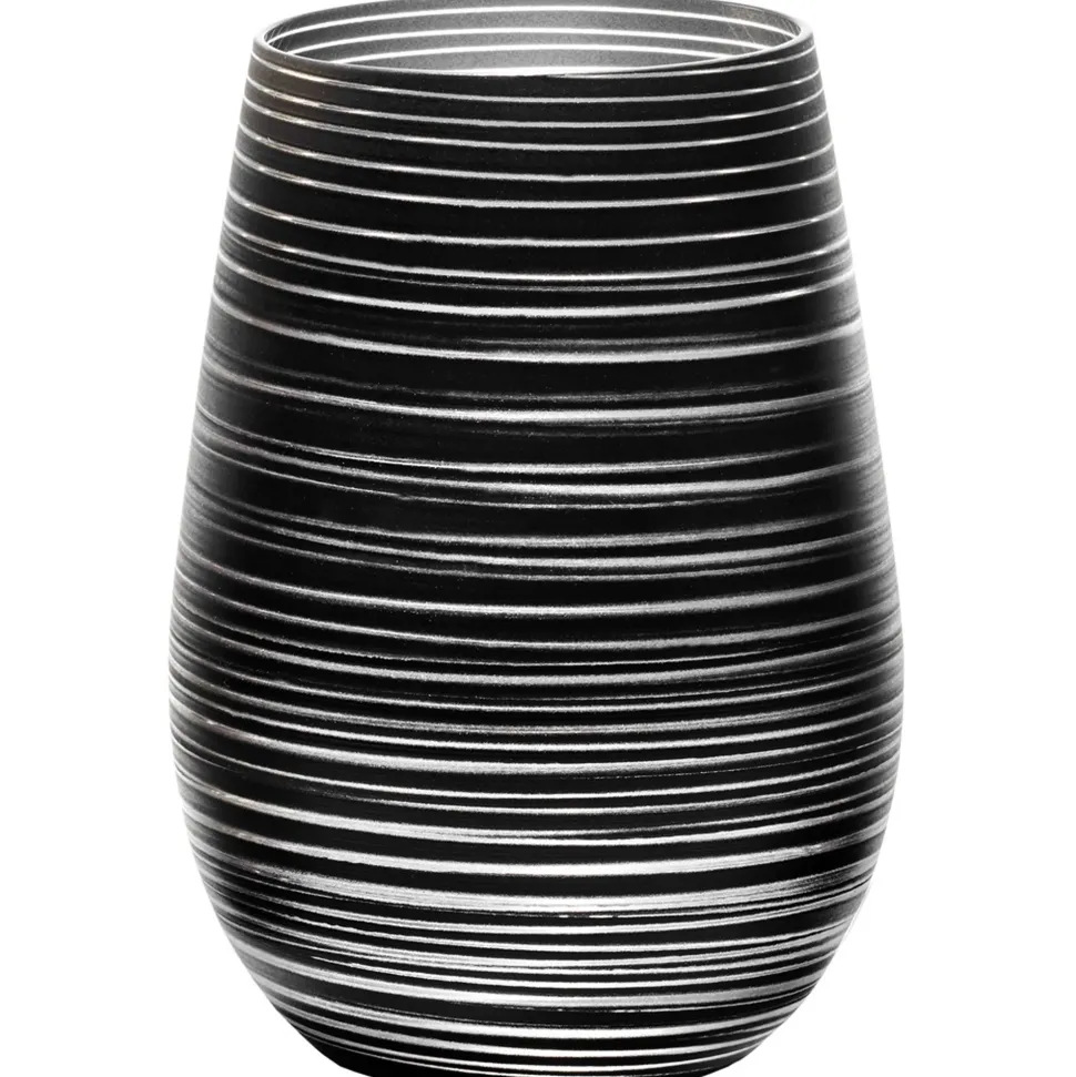 Becher Twister schwarz-silber, Stölzle - 465ml