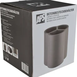 Besteckbehälter Beton, 3 Fächer - 14,6x13cm