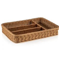 Besteckkorb Polypropylen beige - 40x30x6,5cm