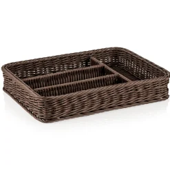 Besteckkorb Polypropylen braun - 40x30x6,5cm