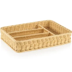 Besteckkorb Polypropylen hellbeige - 40x30x6,5cm