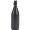 Bügelflasche Steingut, schwarz - 1,0l (6 Stk.)