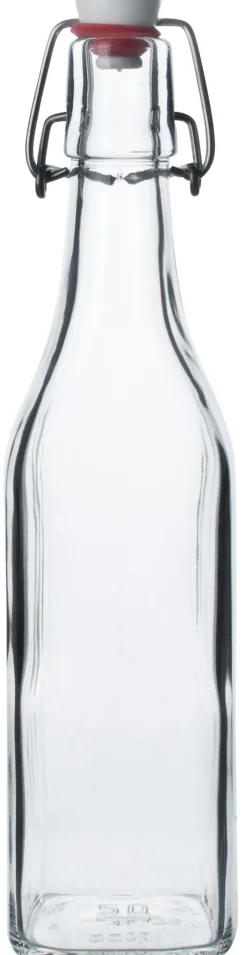 Bügelverschlussflasche eckig - 500ml