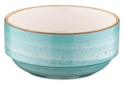 Bonna Aura Aqua Banquet Stapelschale 6cm, 3cl türkis - 24 Stück