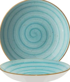 Bonna Aura Aqua Bloom Teller tief 25cm türkis - 6 Stück