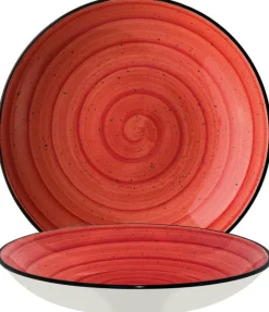 Bonna Aura Passion Bloom Teller tief 28cm rot - 6 Stück