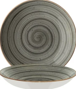 Bonna Aura Space Bloom Teller tief 23cm grau - 6 Stück