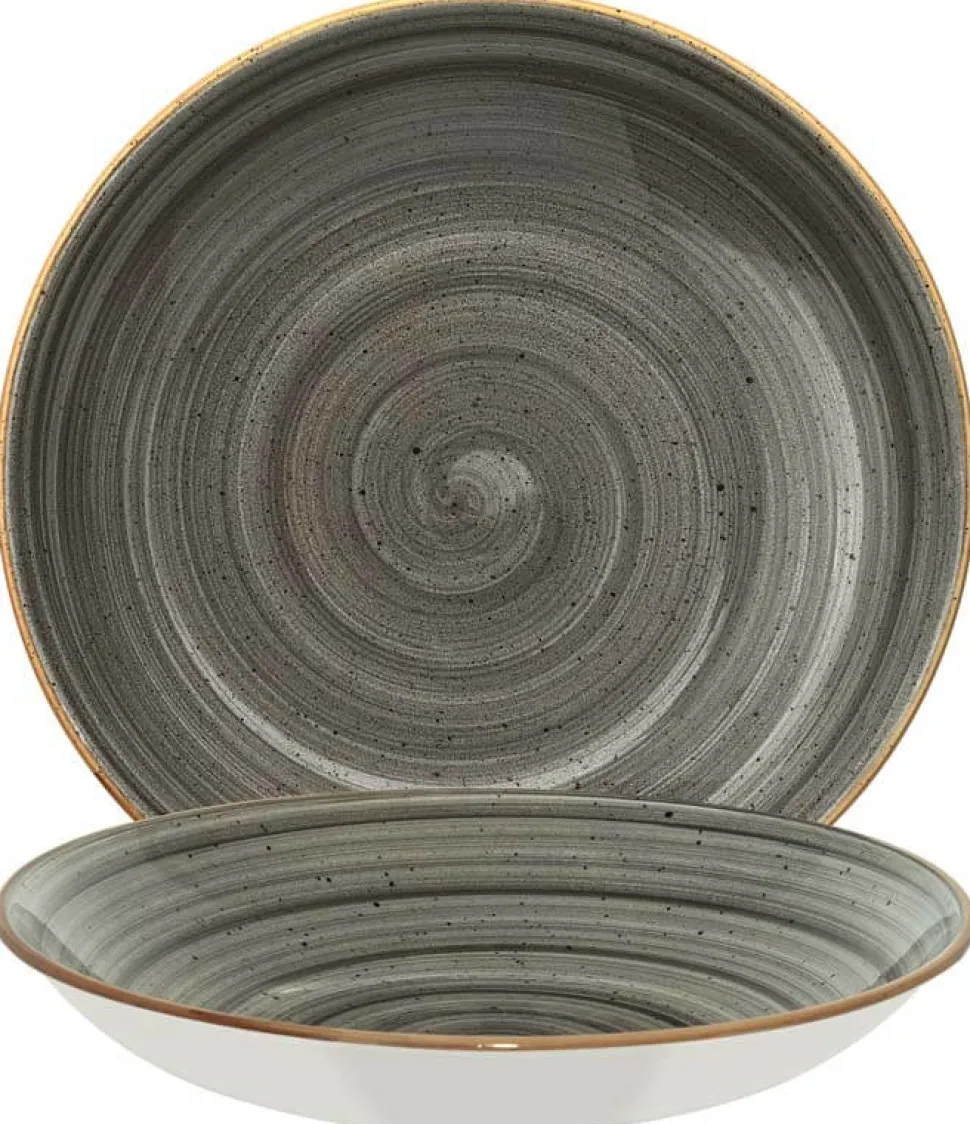 Bonna Aura Space Gourmet Teller tief 20cm grau - 12 Stück