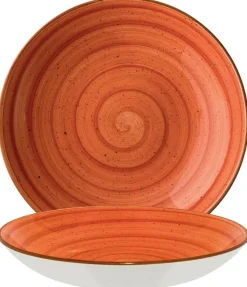 Bonna Aura Terracotta Bloom Teller tief 23cm orange - 6 Stück
