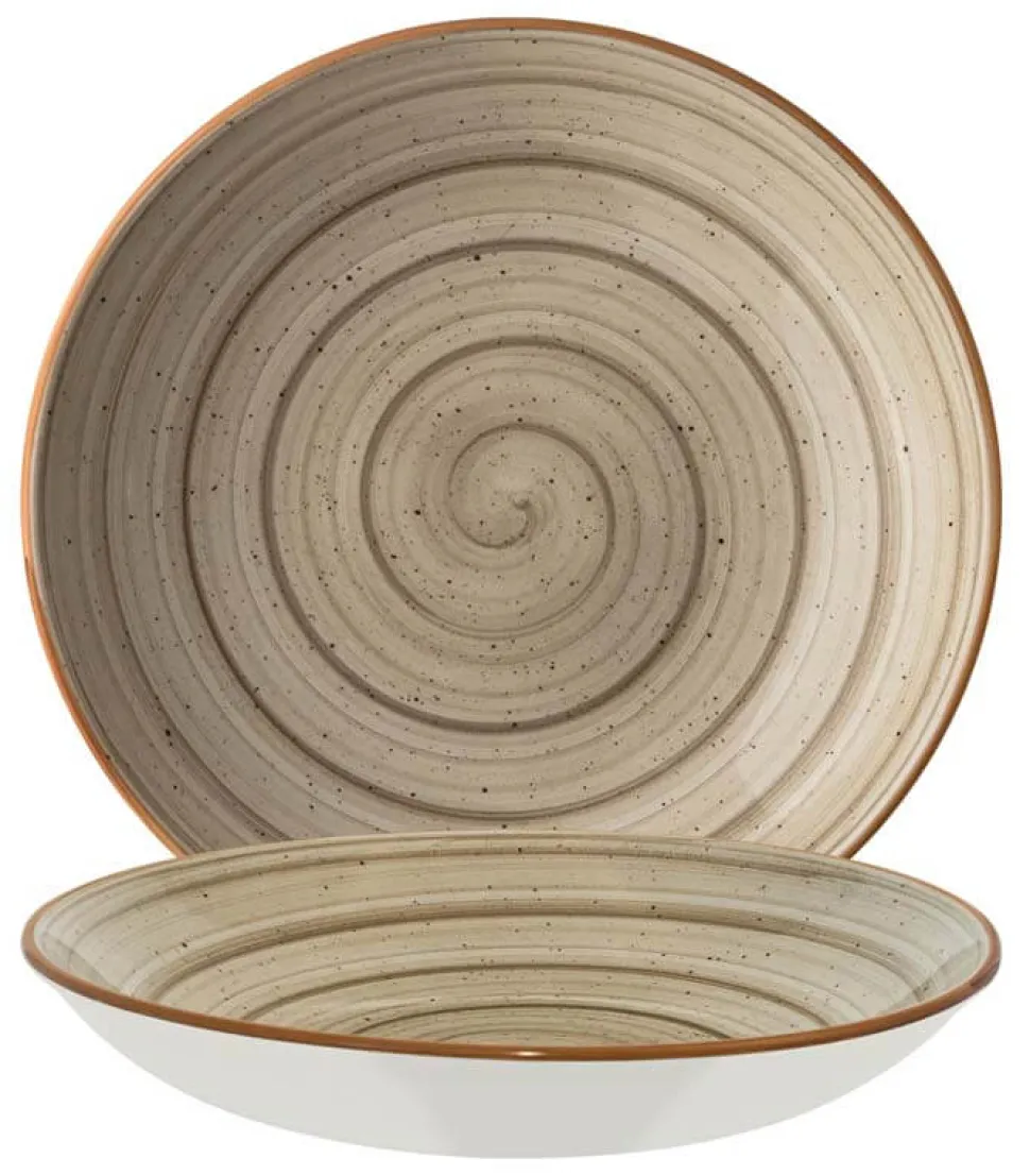 Bonna Aura Terrain Bloom Teller tief 23cm beige - 6 Stück