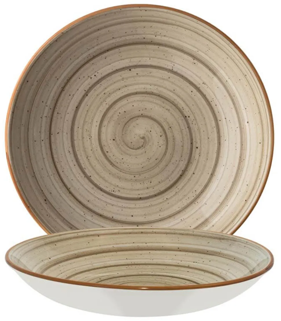 Bonna Aura Terrain Bloom Teller tief 28cm beige - 6 Stück