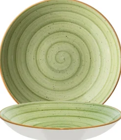 Bonna Aura Therapy Bloom Teller tief 25cm grün - 6 Stück