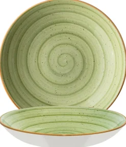 Bonna Aura Therapy Bloom Teller tief 23cm grün - 6 Stück