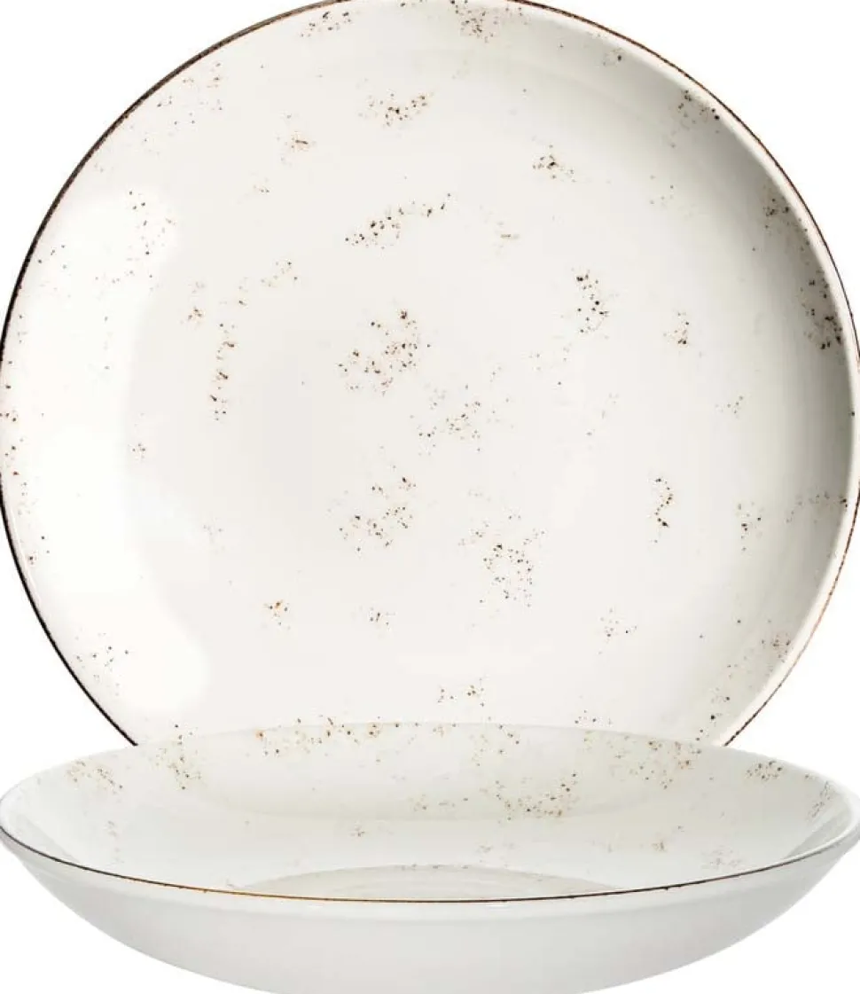 Bonna Grain Bloom Teller tief 23cm creme - 6 Stück