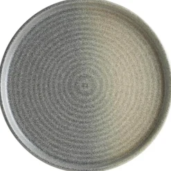 Bonna Hornfels Ripple Teller flach 28cm grau - 6 Stück