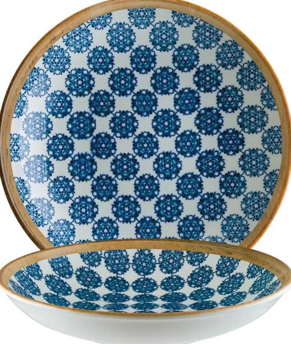 Bonna Lotus Bloom Teller tief 25cm blau - 6 Stück