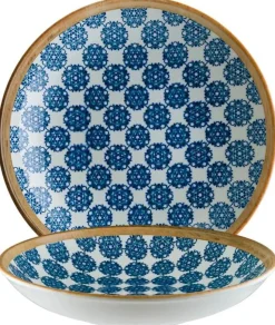 Bonna Lotus Bloom Teller tief 23cm blau - 6 Stück