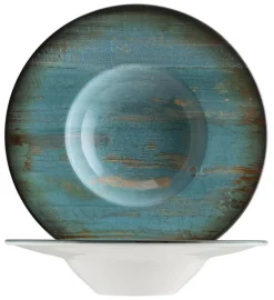 Bonna Madera Mint Banquet Pastateller 28cm blau - 6 Stück