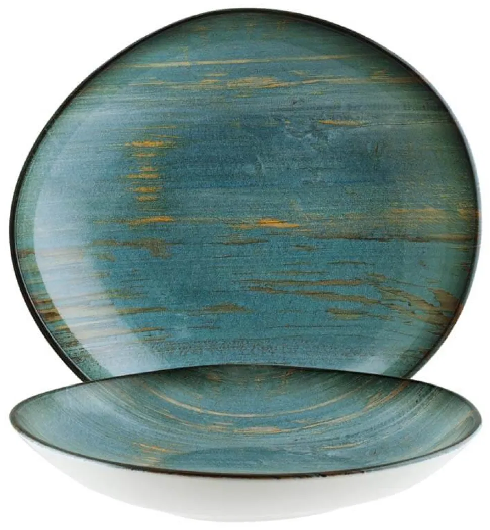 Bonna Madera Mint Vago Teller tief 26cm blau - 6 Stück