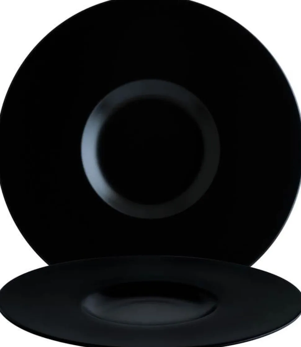 Bonna Notte Neat Teller flach 30cm schwarz - 6 Stück