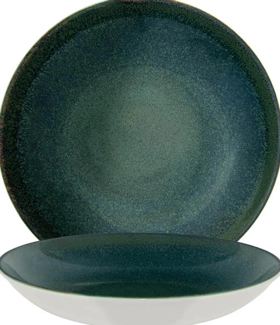 Bonna Ore Mar Bloom Teller tief 25cm grün - 6 Stück