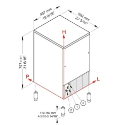 Brema Eiswürfelbereiter CB Serie 425A HC B-QUBE DP - Würfel (48kg)