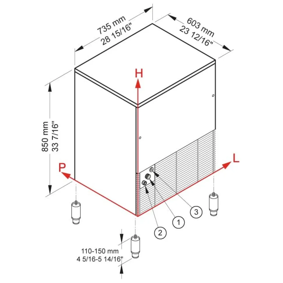 Brema Eiswürfelbereiter CB Serie 640A HC B-QUBE DP - Würfel (72kg)
