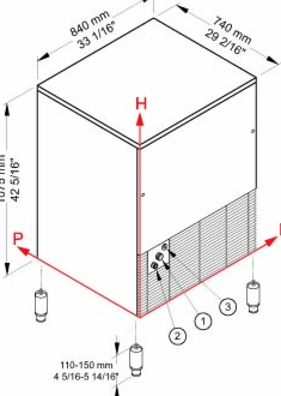 Brema Eiswürfelbereiter CB Serie 1565A HC B-QUBE DP - Würfel (152kg)