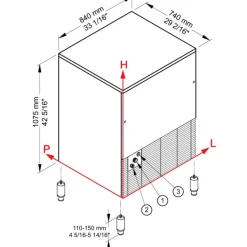 Brema Eiswürfelbereiter CB Serie 1565A HC - Eiskegel (152kg)