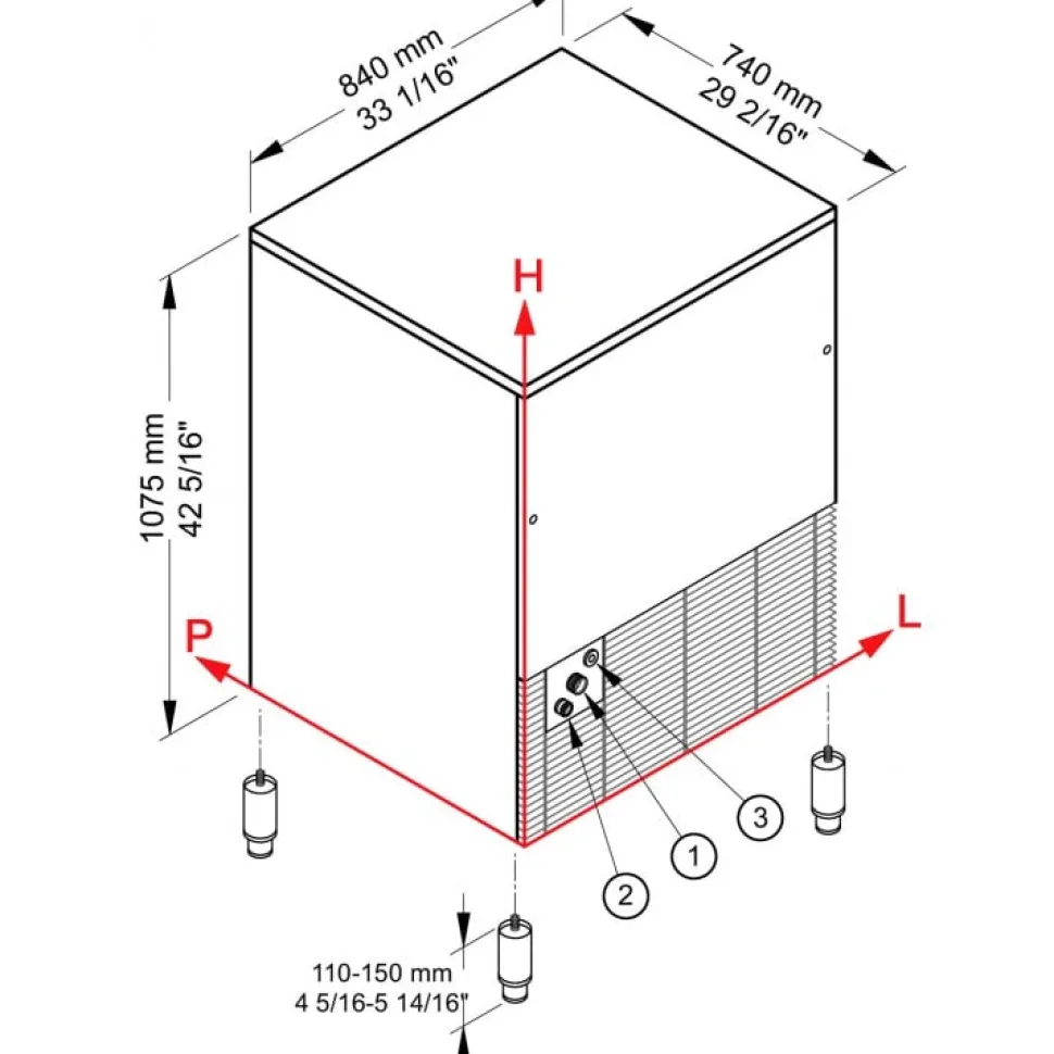 Brema Eiswürfelbereiter CB Serie 1565A HC - Eiskegel (152kg)