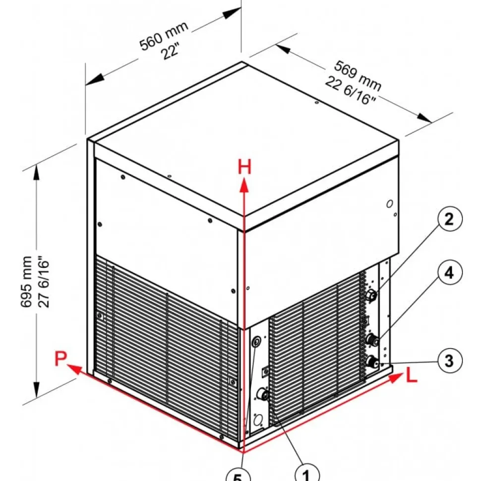 Brema Flockeneisbereiter G Serie 280A HC - Flockeneis (280kg)