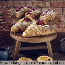 Buffet-Erhöhung rund, Akazienholz - 25cm