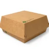 Burgerbox XXL, Pappe braun - 9x18,5x18,5cm (25 Stk.)