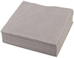 Cocktailservietten, 24x24cm, 1/4 Falz, 2-lagig - grau (300 Stk.)