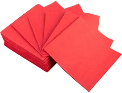 Cocktailservietten, 24x24cm, 1/4 Falz, 2-lagig - rot (300 Stk.)
