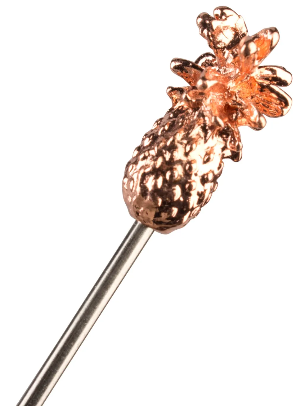 Cocktailspieße Ananas, Metall kupferfarben - 11,6cm (10 Stk.)